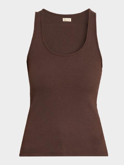 L'AGENCE Adira Scoop-Neck Tank Top