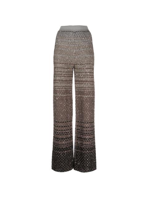 Missoni stripe-pattern straight-leg trousers