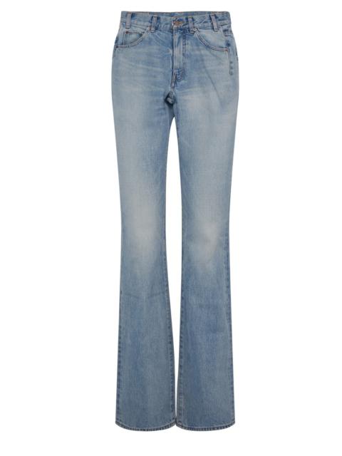 CELINE Flared Serge Jeans In Steel Blue Wash Denim