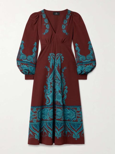Etro Printed crepe midi dress