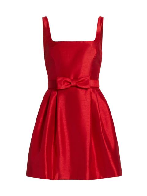 NICHOLAS Women's Winx Taffeta Bow-Detailed Minidress - Crimson