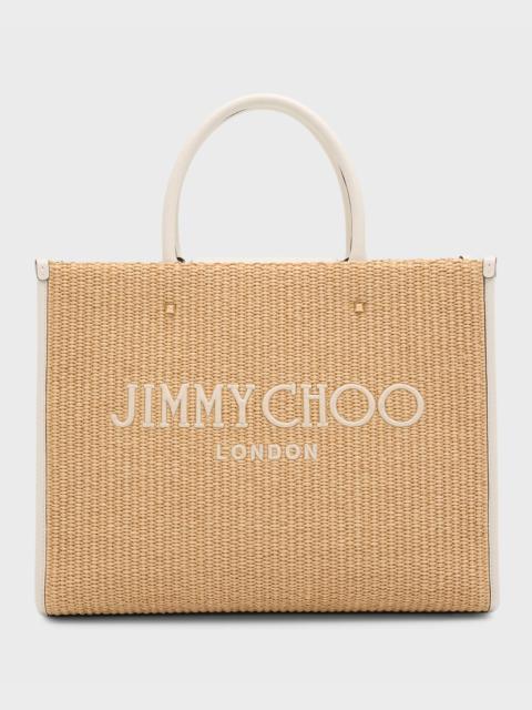 JIMMY CHOO Logo London Beach Tote Bag