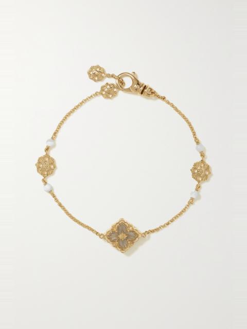 Buccellati Opera Tulle 18-karat gold and enamel bracelet