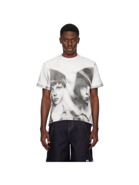 ADER error White & Black Print T-Shirt