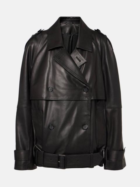 Totême Oversized leather jacket