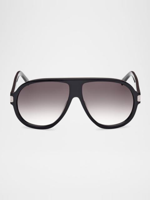 MCM Men's MW0009M Acetate Aviator Sunglasses