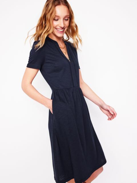 BODEN Naomi Short Jersey Dress-Navy
