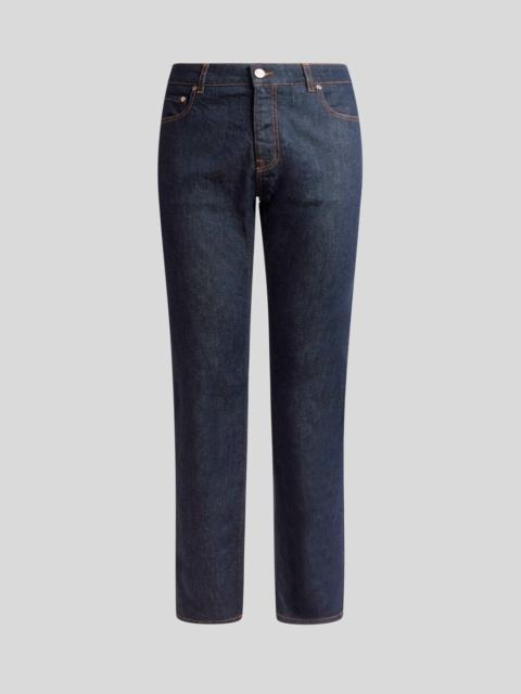 Etro REGULAR-FIT COTTON DENIM JEANS WITH PEGASO EMBROIDERY