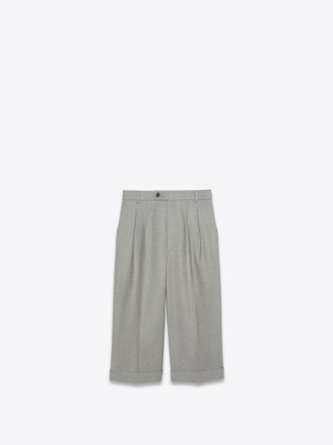 SAINT LAURENT tailored bermuda shorts in chiné wool twill