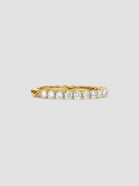 DAVID YURMAN Women's Petite Pave Band Ring in 18K Yellow Gold - Gold