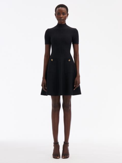O FLOWER KNIT MINI DRESS