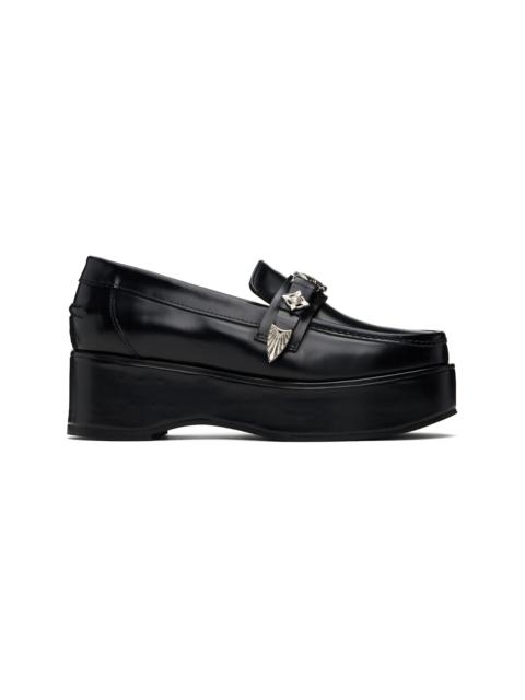 TOGA PULLA Black Polido Platform Loafers
