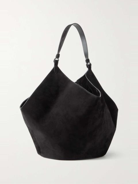 KHAITE Lotus medium suede tote