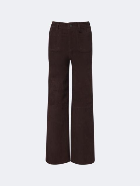 FRAME Le Slim Palazzo suede wide-leg pants