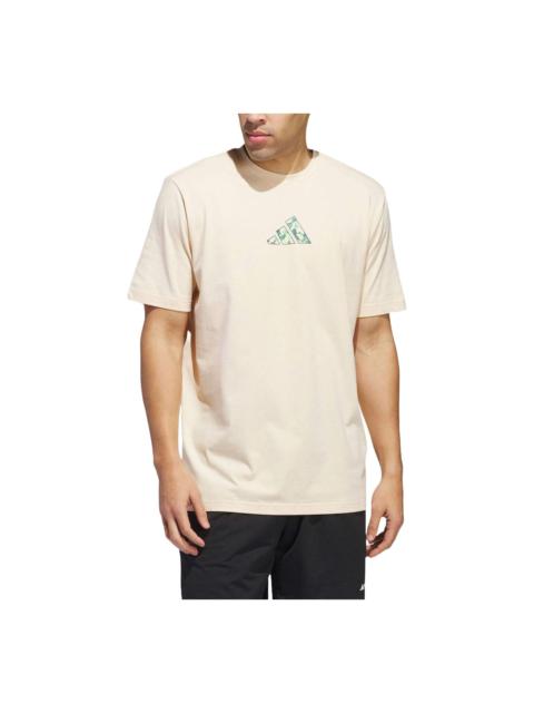 adidas Lil Stripe Photoreal Graphic T-shirt Asia Sizing 'Beige' IN6384