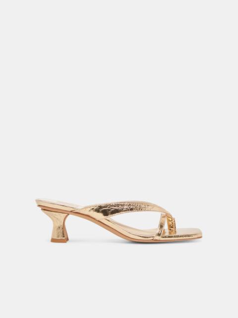 dolce vita BREVEL HEELS GOLD DISTRESSED LEATHER