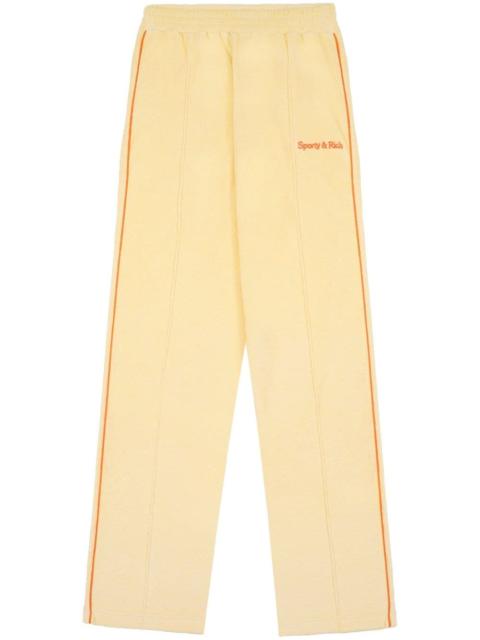 Sporty & Rich logo-embroidered terrycloth track pants