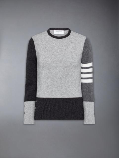 Thom Browne FUNMIX CASHMERE 4-BAR CLASSIC PULLOVER