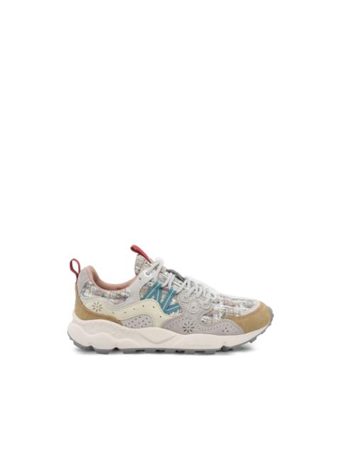 Flower Mountain Yamano 3 bouclé-panelled suede sneakers