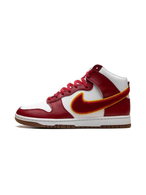 Nike Dunk High "Chenille Swoosh White Gym Red" DR8805 101
