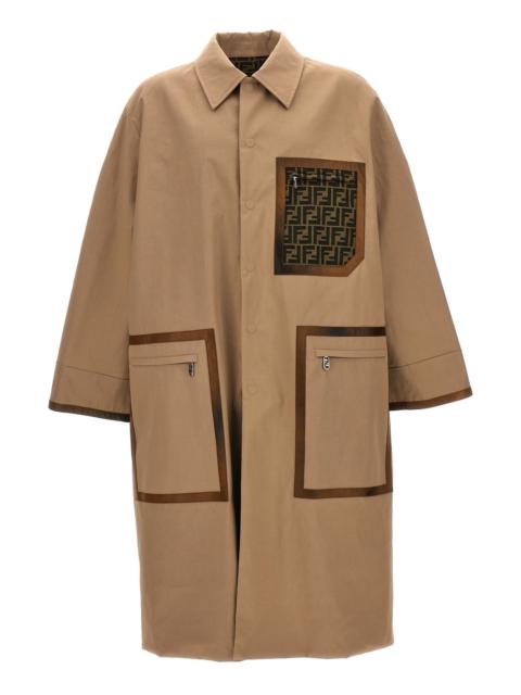 FENDI 'FF' reversible trench coat