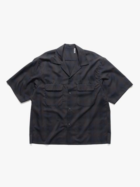 KAPTAIN SUNSHINE Open Collared SS Shirt Dark Ombre
