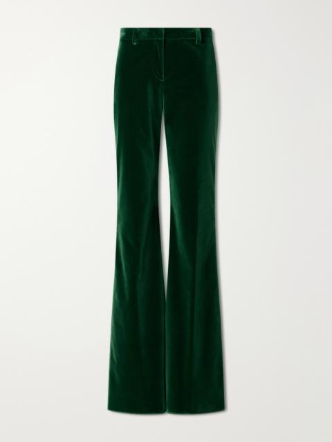 Etro Stretch-cotton Velvet Flared Pants
