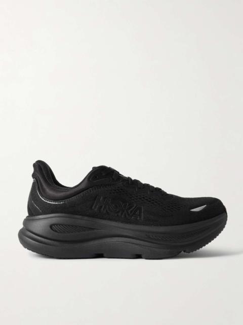 HOKA ONE ONE Bondi 9 rubber-trimmed mesh sneakers Black