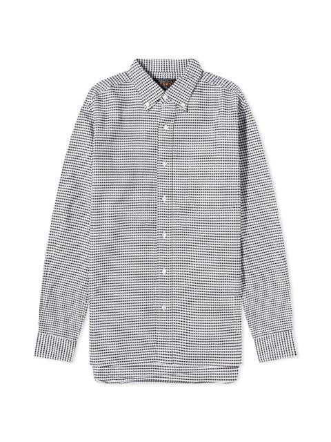 Beams Plus Button Down Gingham Oxford Shirt