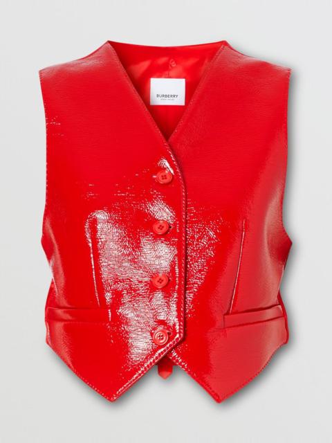 Burberry Vinyl Cropped Waistcoat