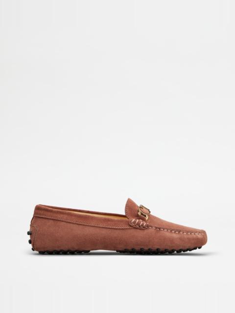 GOMMINO DRIVING SHOES IN SUEDE - BROWN