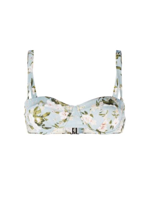 Erdem floral-print bikini top