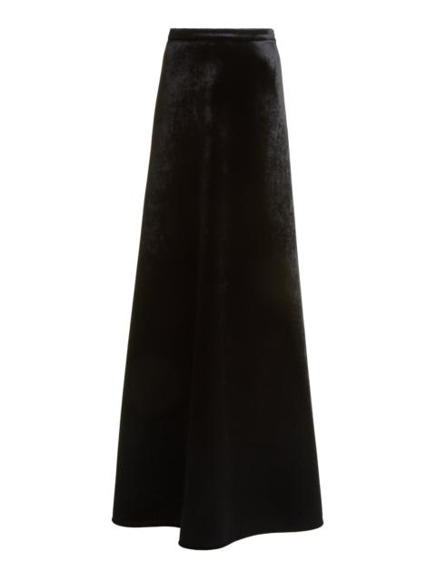 Velvet Maxi Skirt black