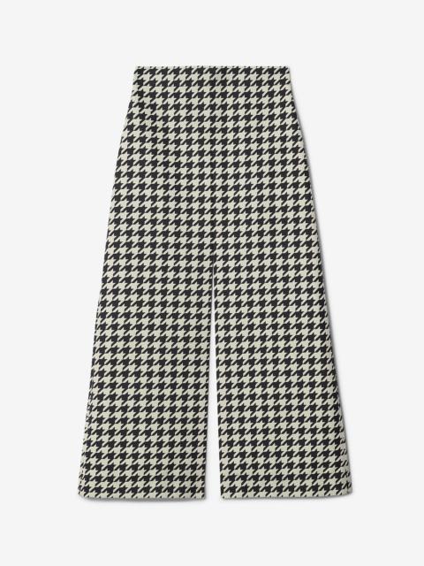 Burberry Houndstooth Twill Skirt