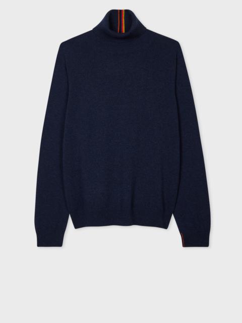 Paul Smith Navy Cashmere Roll Neck Sweater