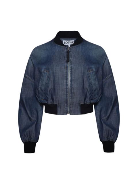 Loewe washed denim bomber jacket