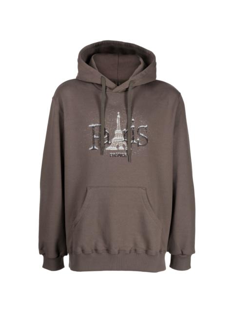 doublet graphic-print cotton hoodie