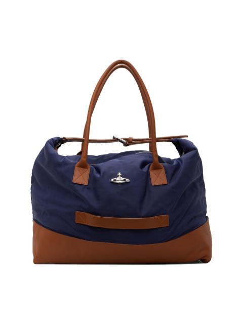 Vivienne Westwood Navy & Brown Sid Weekender Duffle Bag