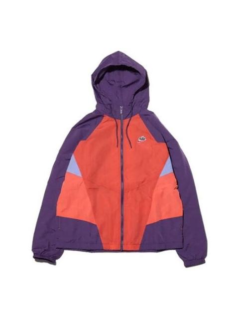 Nike Nike Sportswear Heritage Windrunner Splicing hooded Woven Jacket Colorblock CJ4359-603