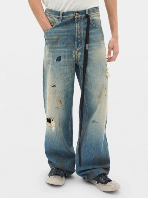 Ann Demeulemeester Evan 5 Pockets Straight Leg Loose Trousers