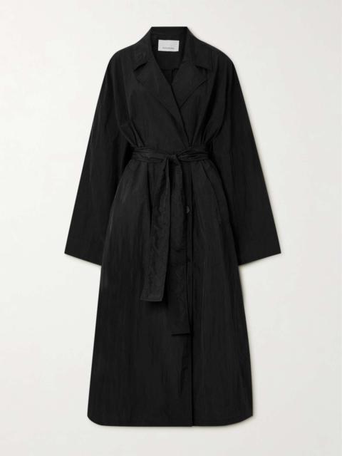 Jude belted tech-shell trench coat