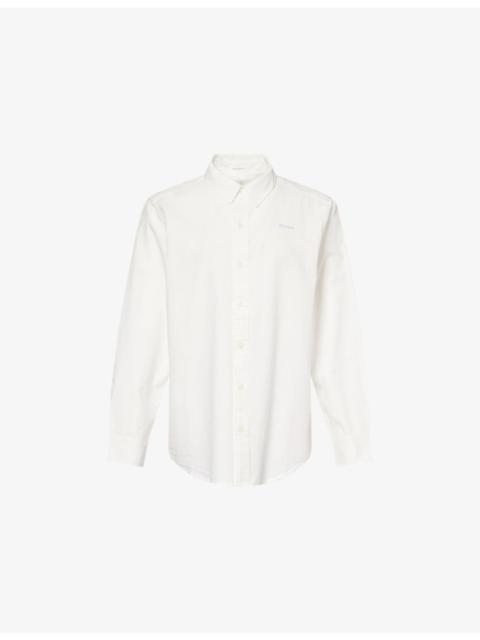 MOTHER The Bestie Logo-Embroidered Cotton Shirt