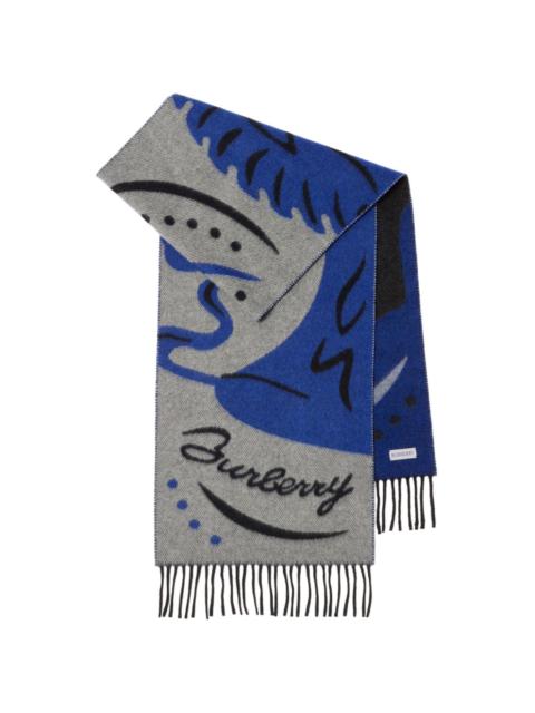 Burberry Mirrored Horse cashmere scarf