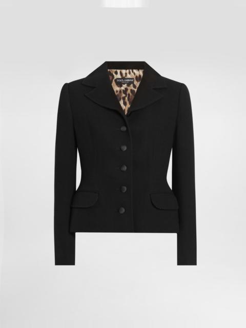Wool single-breasted jacket