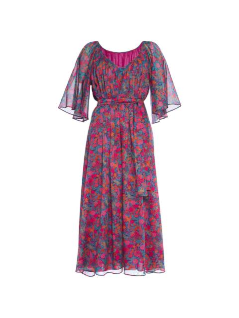 Daisy floral-print maxi dress