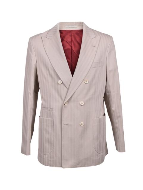 Brunello Cucinelli Double-Breasted Suit Jacket "Taupe" BRUN624