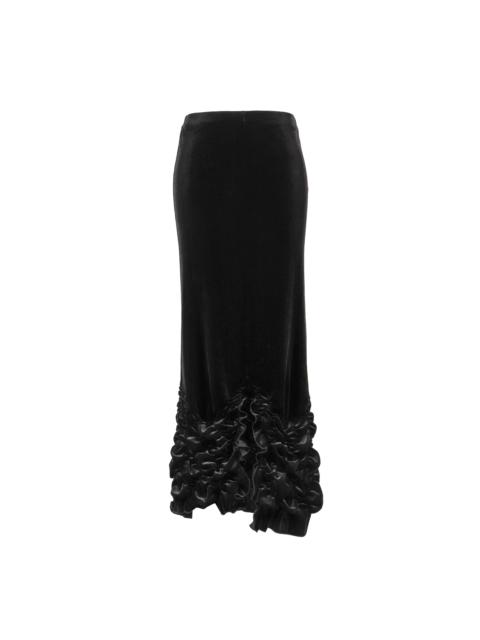 AVAVAV VELVET SMOCK SKIRT / BLK