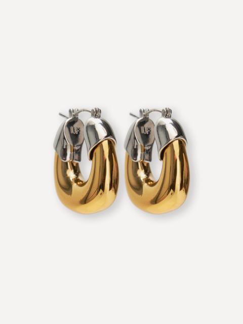 LIZZIE FORTUNATO Gold-Plated Mixed Metal Organic Hoops