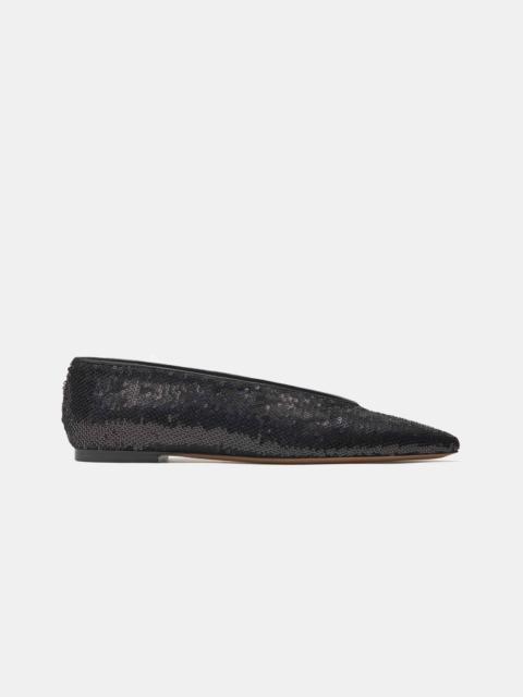 Emme Parsons POINTY V-FLAT IN BLACK MATTE PALETTES — ARCHIVE SAMPLE; FINAL SALE