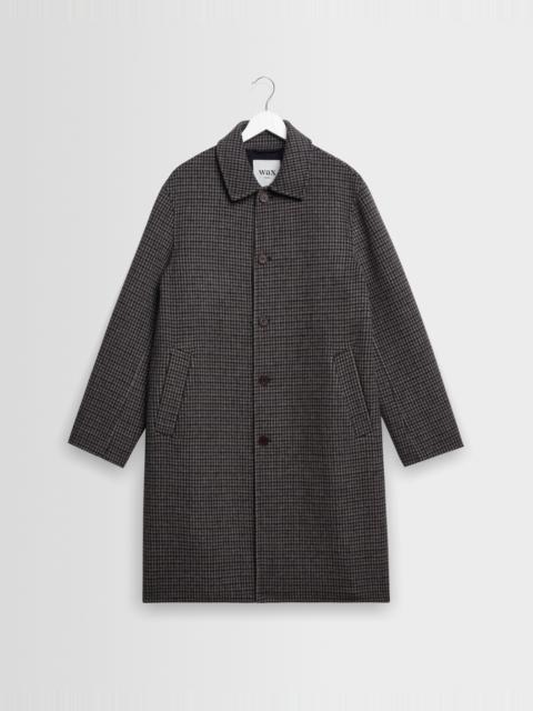 Wax London Stan - Navy And Brown Double Face Car Coat